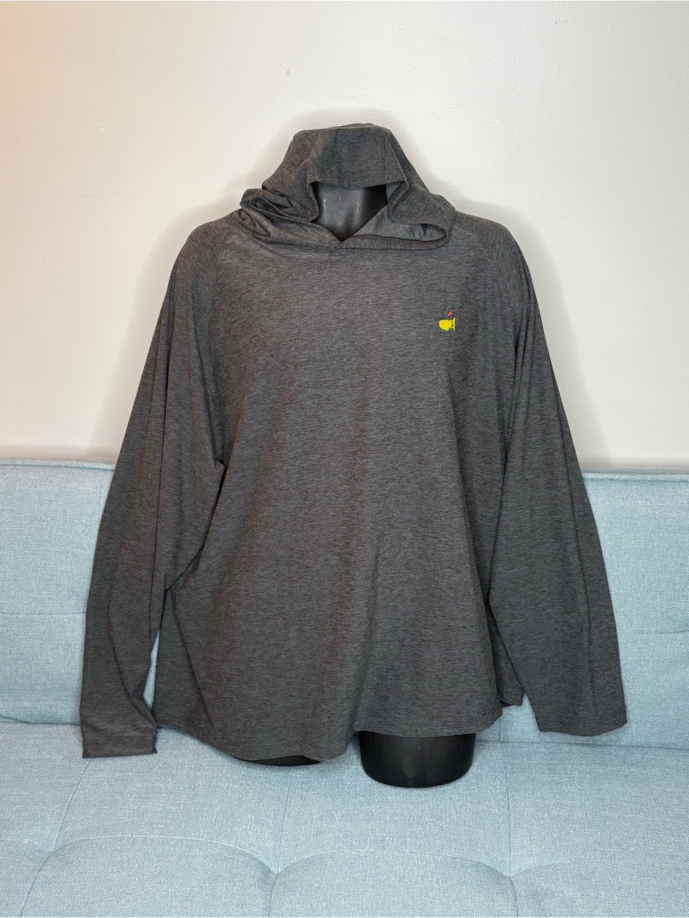 Masters Tech Long Sleeve Hooded Lightweight Shirt Gray